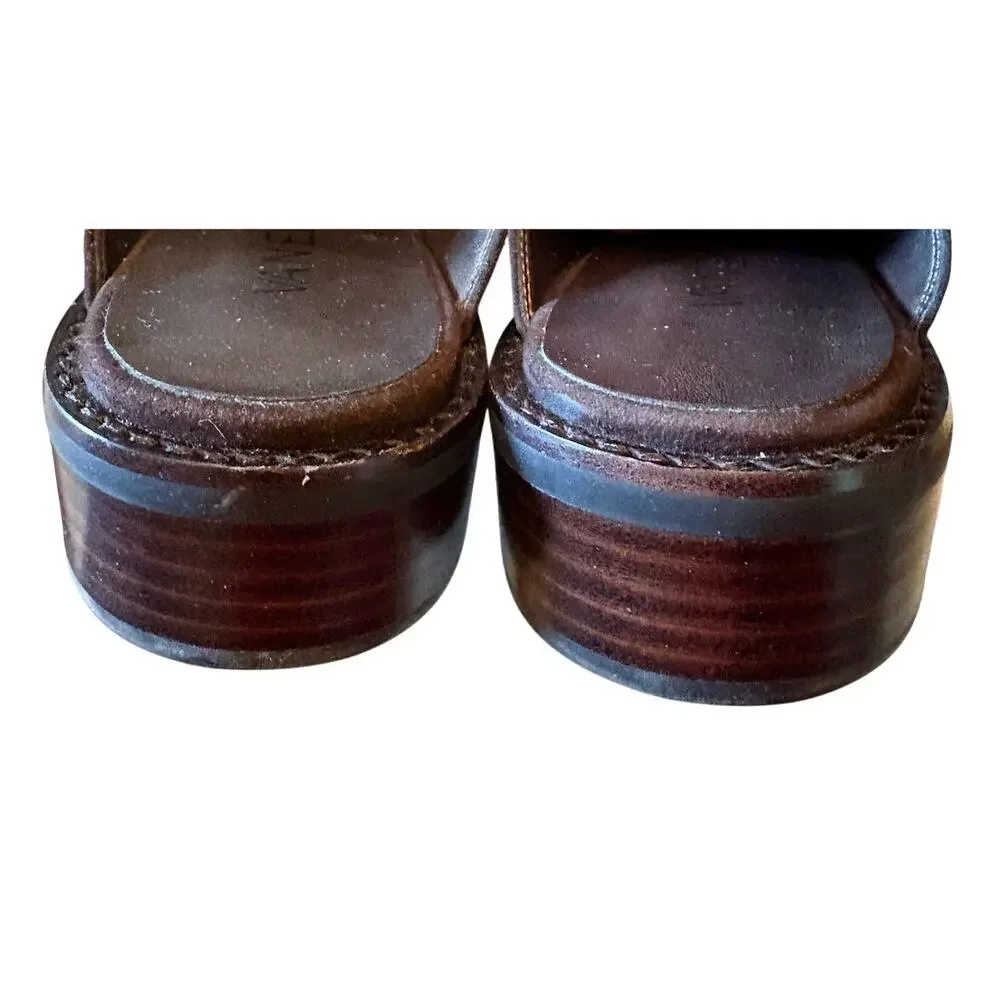 Vaneli Akela Chocolate Brown Suede Horsebit Mules 8M New in Box